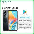 OPPO A58 6.72" 120Hz Screen 5G LTE Smartphone 8GB+256GB 50MP Camera 5000mAh Battery Side Fingerprint New Arrival Mobile Phone