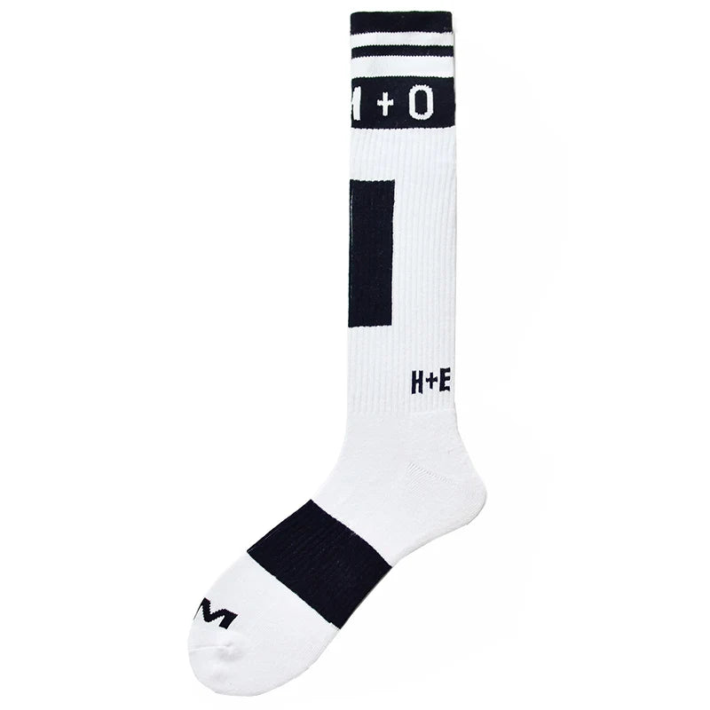 Fashion White Black Yellow Blue Pink Color Socks Sexy Men Sports Long Tube Football Streetwear Socks Comfortable Socks
