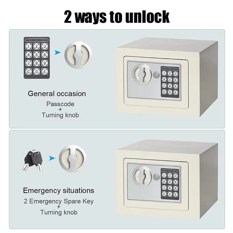 Anti - Theft Piggy Bank Key Lock Password Small Digital Safe Box Compact with Coin Slot Combination Security - View 4 | SAMAG