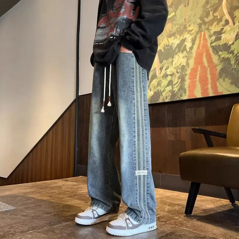 Three bar American retro jeans men's spring and autumn | SAMAG