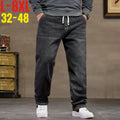 Extra Big Size Jeans Men High Elastic Waist Baggy Denim | SAMAG