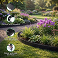 10m Garden Lawn Edging Strip, Bendable Landscape Border, Soil Barrier Tree Surround Divider for Yard Flower Bed Landscaping