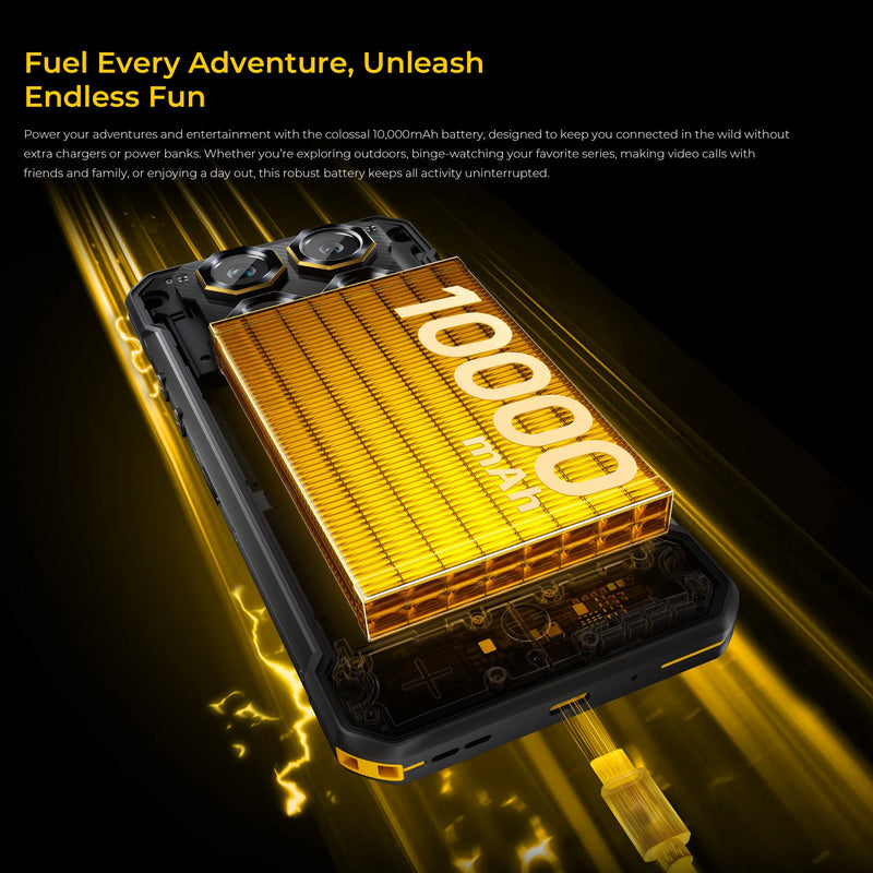 OUKITEL WP60 5G Rugged Smartphone Android 15 MTK 7025 7.2Inch HD 120Hz 256GB/512GB ROM Mobile Phone 108MP 10000mAh Cellphone NFC