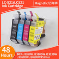 4color LC521 LC-521 LC 521 Ink Cartridge Compatible For Brother DCP J1260W J1310DW J1360DW J1460DW 1260 1310 1360 1460 Printer