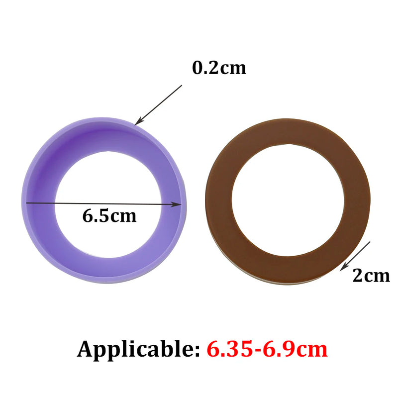 1Pc 6.5CM 28 Solid Color 13.5G Silicone Cup Bottom Cover Water Protective Support Anti Scald Round Odorless Fall Thermostability