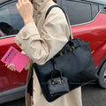 LEFTSIDE Big PU Leather Short Handle Shoulder Bag for Women 2025 Winter Luxury Tote Bag Lady Designer Retro Handbags and Purses