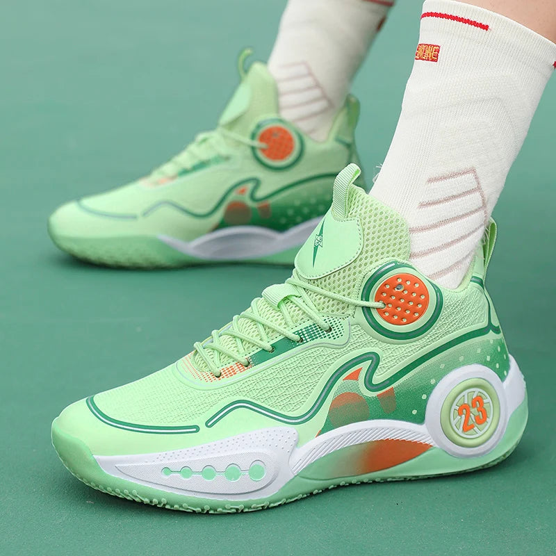 Men's Basketball Shoes Breathable Cushioning Non-Slip Wearable Runing Shoes Gym Training Athletic Basketball Sneakers for men