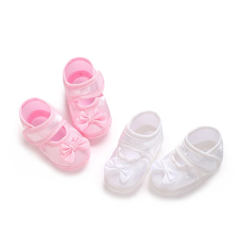Newborn Baby's First Baptist Shoe: Newborn Boys and Girls' White Baptist Shoes Soft Sole Walking Shoes Multiple Styles-9CM/10CM
