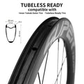 SUPERTEAM 700C Disc Brake Carbon Wheelset UCI Quality Carbon Rim Tubeless/Clincher Road Bike Wheels HG/XDR