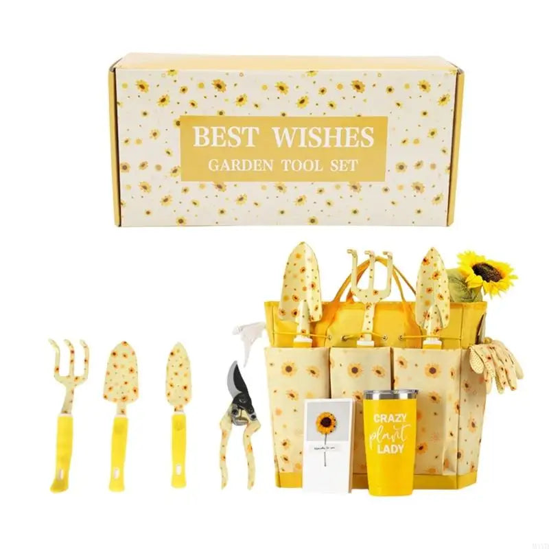 Last Gardening Gift Set Highlighting Beautiful Flower Plan Finish With Fundamental Devices And Insulated Cup M4YD