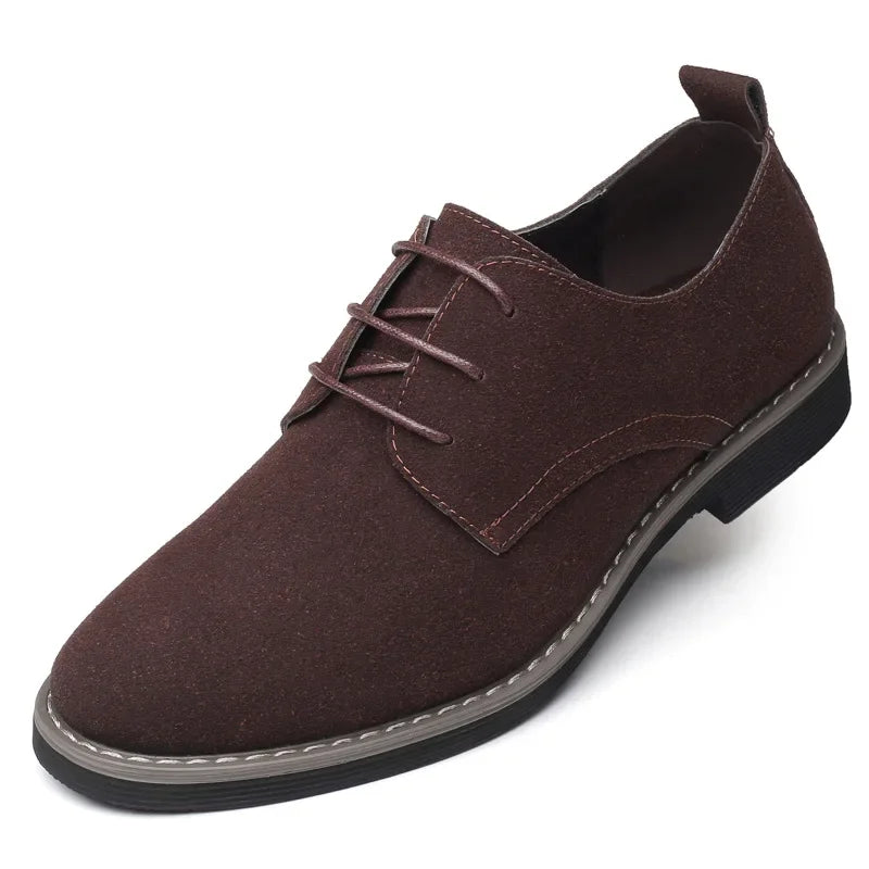 New Men Oxfords Suede Leather Dress Shoes Mens Casual Shoes Sneakers Luxury Brand Moccasins Loafers Men Classic Flats Derby Shoe
