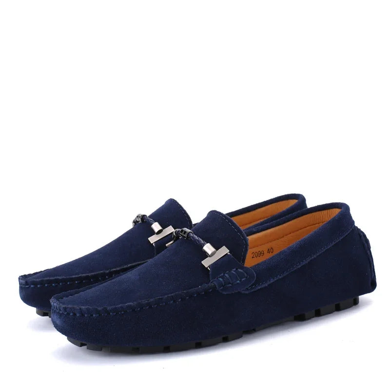 New Men Casual Shoes Fashion Suede Soft Men Loafers Leisure Moccasins Slip on Men's Driving Shoes Lazy Shoe Handmade Flats Comfy