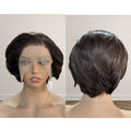 Short Bob Wig Brown Synthetic Lace Front Wigs For Women Pixie Cut Hair Bob Lace Wig Black Wig Sliver Grey Wig Cosplay Daily Life