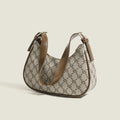Retro Printing Female Underarm Bag Fashion High Quality Zipper Small Handbag Adjustable Strap Solid Color Shoulder Bags