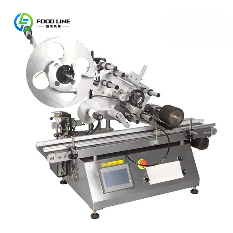 Customized Small Desktop Flat Labeling Machine Tabletop Sticker Applicator for Box Jar Cosmetic Packaging