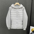 Trendy Hooded Solid Color Cotton Coat Jacket Grey Black White Loose Fit Versatile Casual Unique Couple Style Jacket For Men