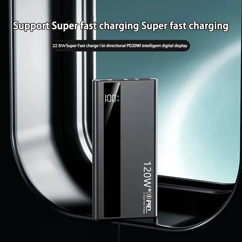 Portable 20000mAh Power Bank 22.5W Fast Charging External Battery High Capacity Universal Mobile Power Supply for IPhone Android