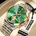 POEDAGAR Luxury Men Watch Top Original Waterproof Luminous Chronograph Man Wristwatch Stainless Steel Quartz Men's Watches Reloj