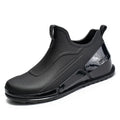 Men's Rain Boots Ankle Waterproof Shoes Men Casual Fishing Work Shoes Slip on Non-slip Rain Shoes Womens Kitchen Rubber Shoes