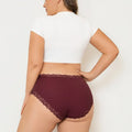 5PCS Seamless Cotton Fabric Panties Women Patchwork Lace Floral Underwear Elastic High Waist Briefs Sexy Female Lingerie S-XXL