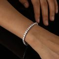 New 925 Sterling Silver 3MM Tennis Bracelet Shining Classics for Women Fashion Simple Engagement Wedding - Visuel 4 | SAMAG