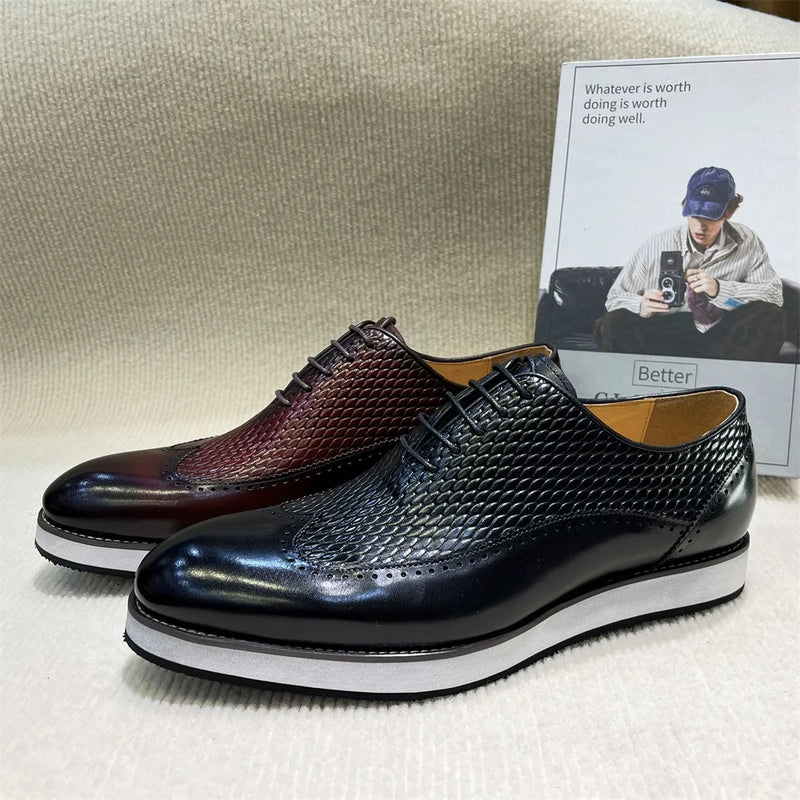 Men's Genuine Leather Loafers Slip-on Casual Shoes Handmade Comfortable Flat Sneakers for Daily Office Outdoor Street Wear