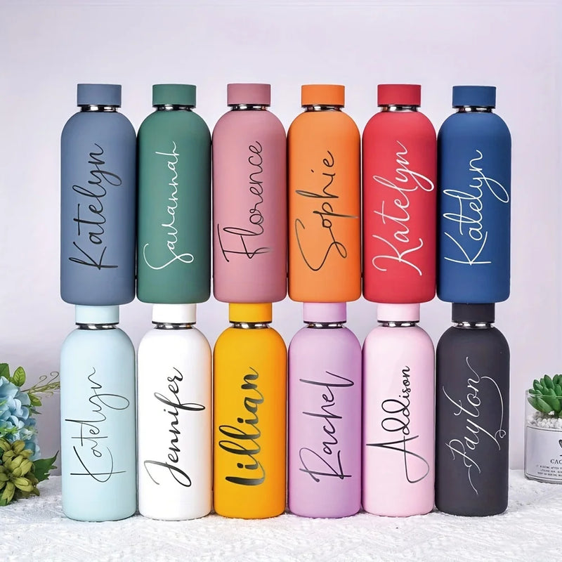 Custom Name Thermos Large Vacuum Flask 304 Stainless Steel Portable Thermos Bottle 0.5L Outdoor Sports Water Bottle Travel Mug