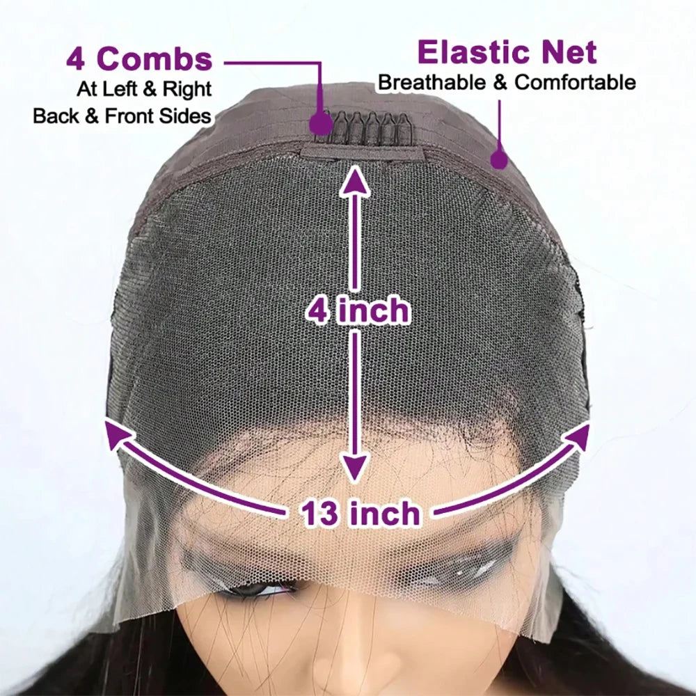 #4 Chocolate Brown Body Wave Bob Wig 13x4 HD Transparent Lace Front Human Hair Wig Short Wavy Wigs For Women