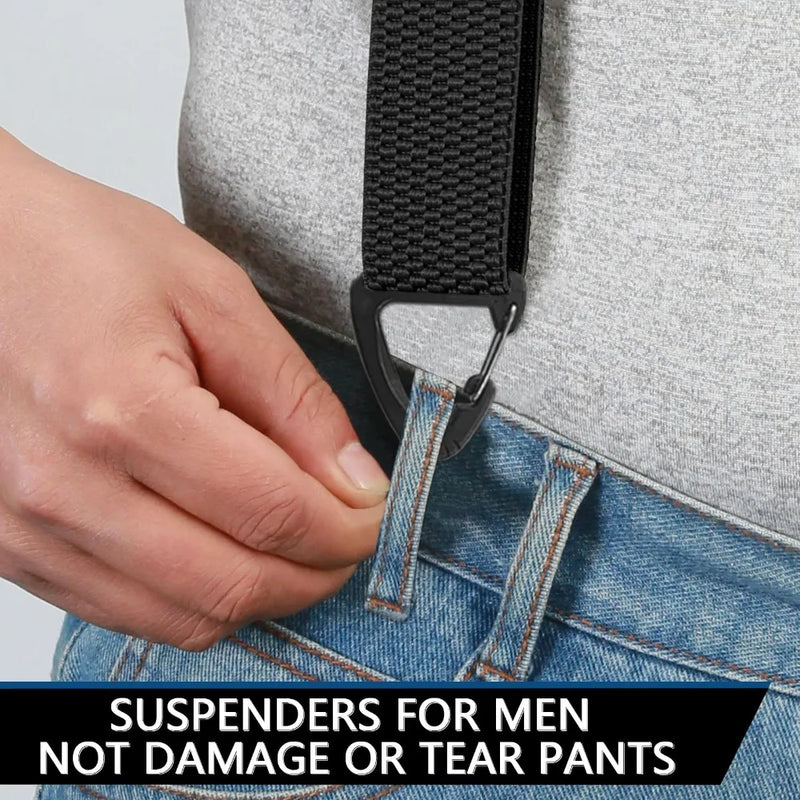 Non Slip Garter Belt Elastic Suspenders with 3 Clips 4cm Wide Adjustable Plastic Triangle Buckle Unisex Sport