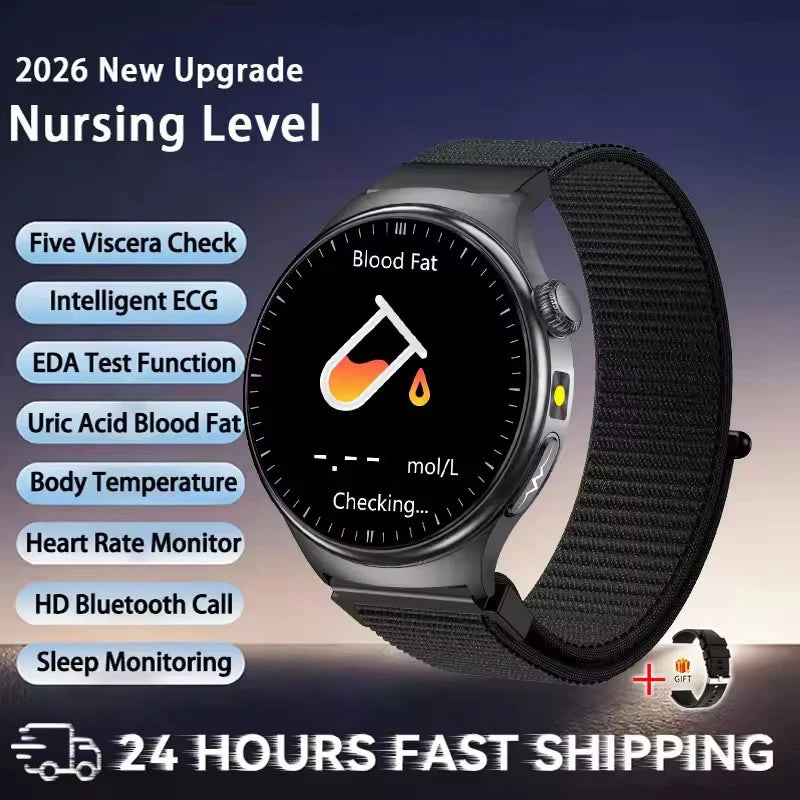 2026 New Health Sport ECG AI Diagnosis Smart Watches Men Heart Rate Blood Pressure IP68 Waterproof Smartwatches For Men Women