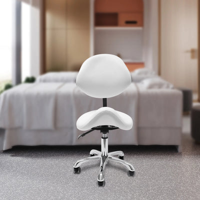 Rolling Saddle Stool Work Chair Height Adjustable | SAMAG