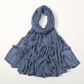 2024 Muslim Modal Rayon Cotton Hijab Shawls For Women Plain Scarf Big Size Headscarf Islamic Turban Headband 190*85cm