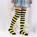 Sexy Long Over Knee Thigh Highs Socks Japanese Black White Striped Women Ladies Girls Kawaii Lolita Anime Cotton Warm Stocking