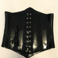 Unisex Black 0.8MM Thicker Latex Waist Trainer Corset Steel Bone Fetish Body Custom Made