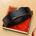 2pcs Trendy Retro Men's Automatic Buckle Belt Simple Fashion Men's Business Casual Belt High Quality Men's Clothing Accessories