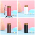 Cute Leak-Proof Stainless Steel Thermos Mug Mini 260ml Vacuum Insulated Cup Wood Grain Lid Portable Thermal Water Bottle Office