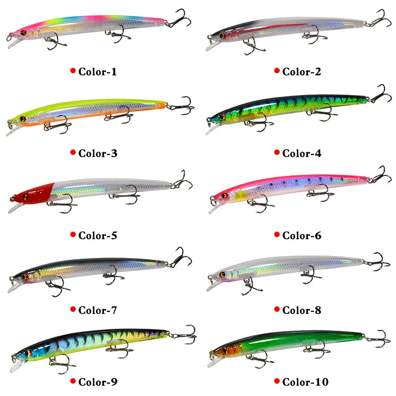 Big Laser Minnow Fishing Lures 13.5cm15g Hard Bait Crank | SAMAG