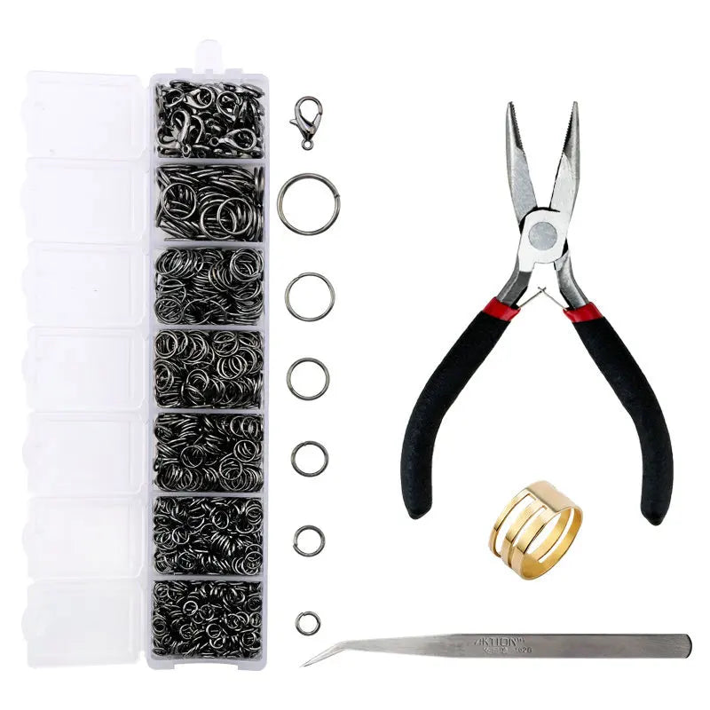 A Set Jewelry Findings Tool Open Jump Rings, Pliers, Lobster Clasps Hooks, Tweezers Making Supplies - Visuel 11 | SAMAG