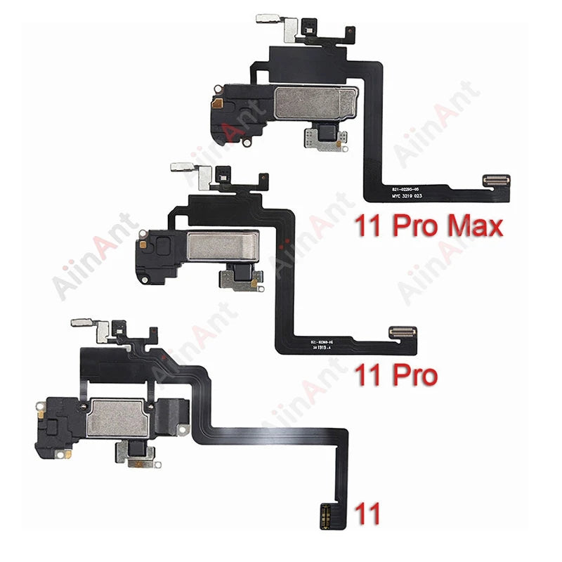 Waterproof Sticker + Flex For iPhone 11 Pro X Xr Xs Max 7 8 Plus Phone Top Proximity Sensor Ear Earpiece Speaker Flex Cable