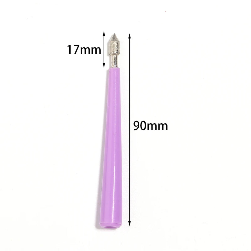 Diamond Reaming Needle Drill Grinding Shaped File DIY Enlargement Bead Hole Reamer Pearls Crystals Jewelry Jades Processing Tool