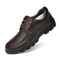 Autumn Winter Genuine Men's Leather Shoes Casual Business Plus Big Size 49 50 Black Brown