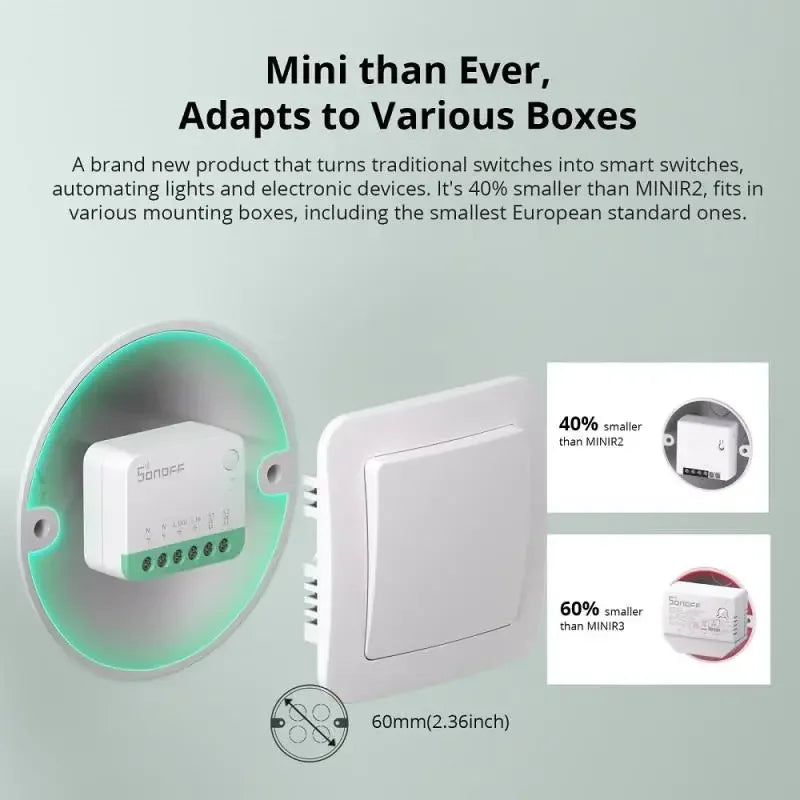 SONOFF MINI R4 Matter MINIR4M Matter Relay Sonoff Mini R4 Extreme Wifi Smart Switch Matter with Alexa Google Home Homekit