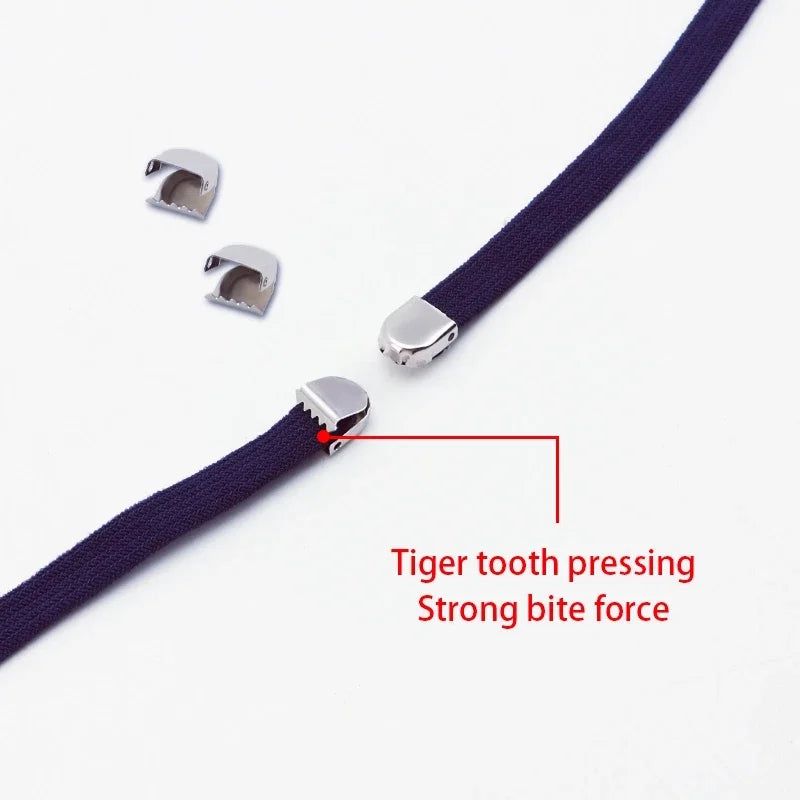 1Pair Elastic Laces Sneakers Tennis Flat Shoelaces No Tie Shoe Laces Without Ties Kids Adult 8mm Wide Shoelace Shoes Accessories
