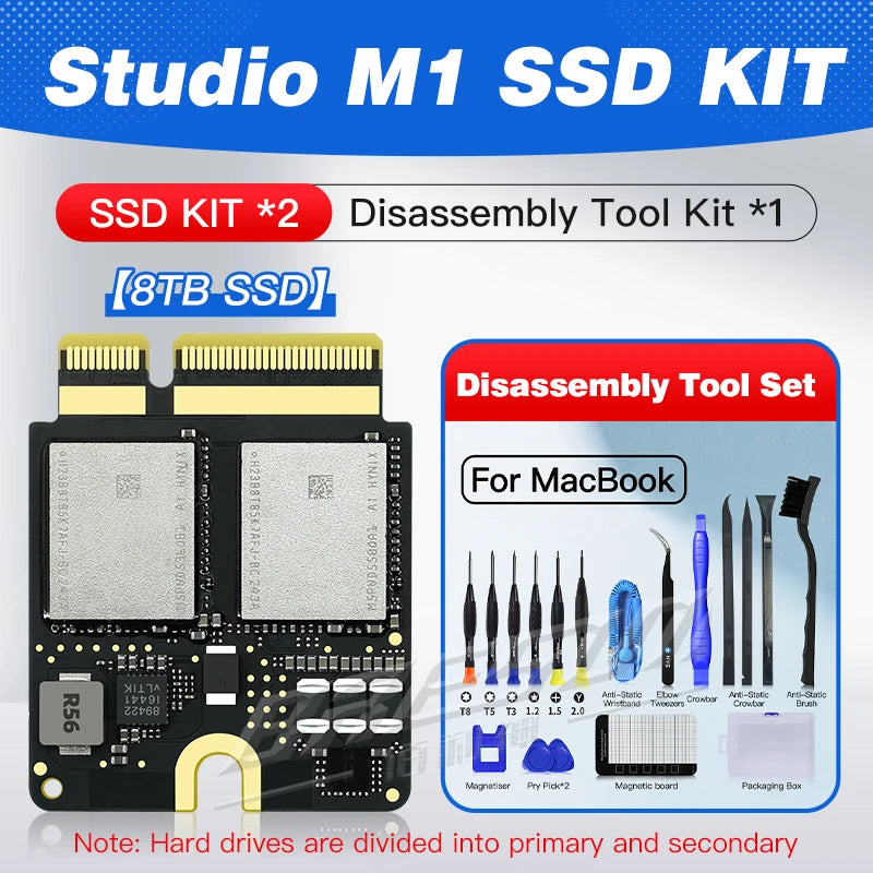MAC Studio M1 SSD Solid State Drive Kit Compatible Storage Toshiba/San Disk 4T/8T New Particles Upgrade Memory DIY Reair Kit