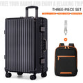 Trolley Luggage 20 24 26 28" Aluminum Frame Rolling Luggage Case USB Travel Suitcase on Wheels Combination Lock Carry on Luggage