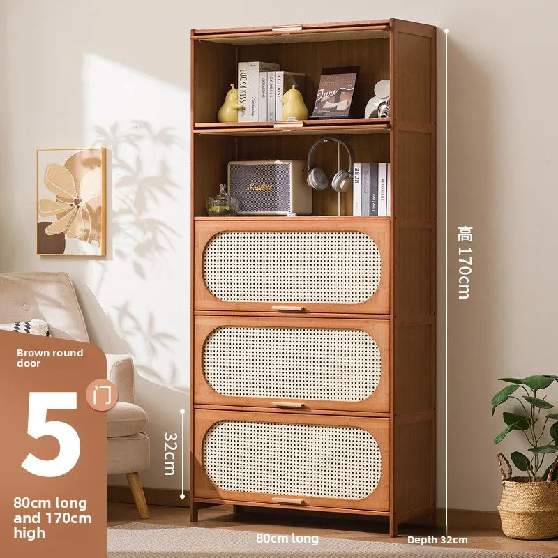 Bookshelf Shelf Floor-to-ceiling bookcase Living room against the wall Multi-layer storage cabinet Locker Simple bedroom