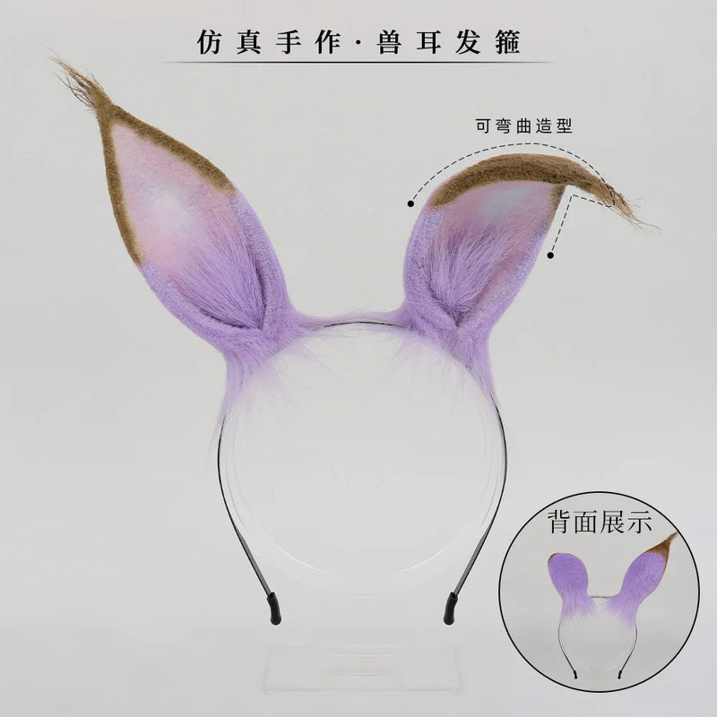 Plush Horse Ear Hair Accessories Original Japanese Handmade Animal Ear Cosplay Uma Musume Pretty Derby Rabbit Ear Headband