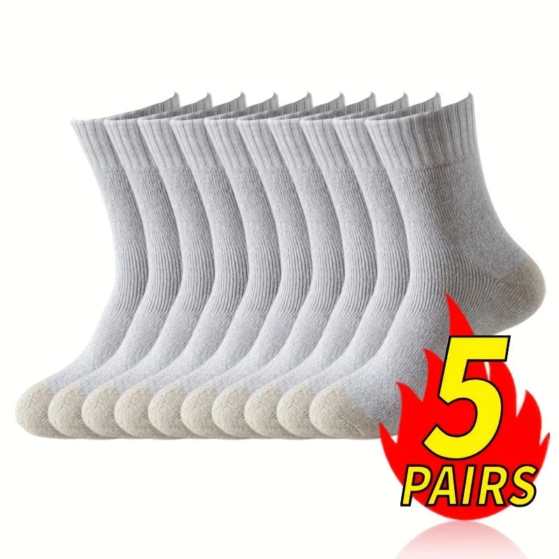 3/5/10 Pairs Men's Socks Mid Length in Autumn and Winter | SAMAG