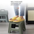 Folding Step Stool Strong Load-bearing Heavy-Duty Chair Travel Use Compact Collapsible Chair with Handle Camping Supplies
