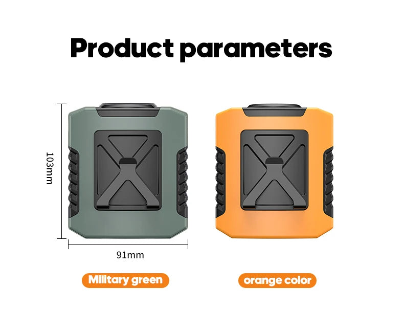 Mini 8000mAh Travel Wearable Waist Fan Camping Outdoor Rechargeable Cooling Fan With Night Light and Power Bank Air Circulator